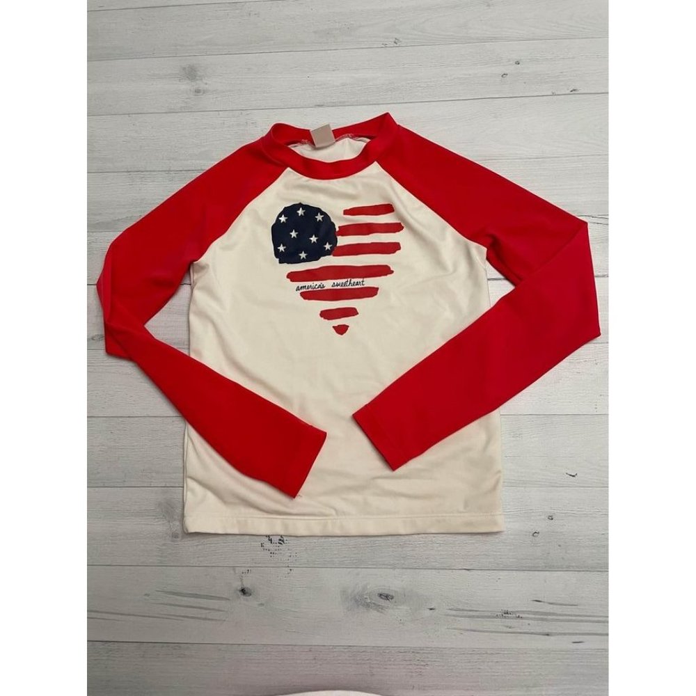 gymboree girls‎ americas sweetheart rashguard 10/12